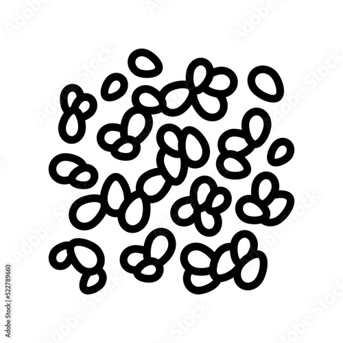 duckweed seaweed line icon vector. duckweed seaweed sign. isolated contour symbol black illustration