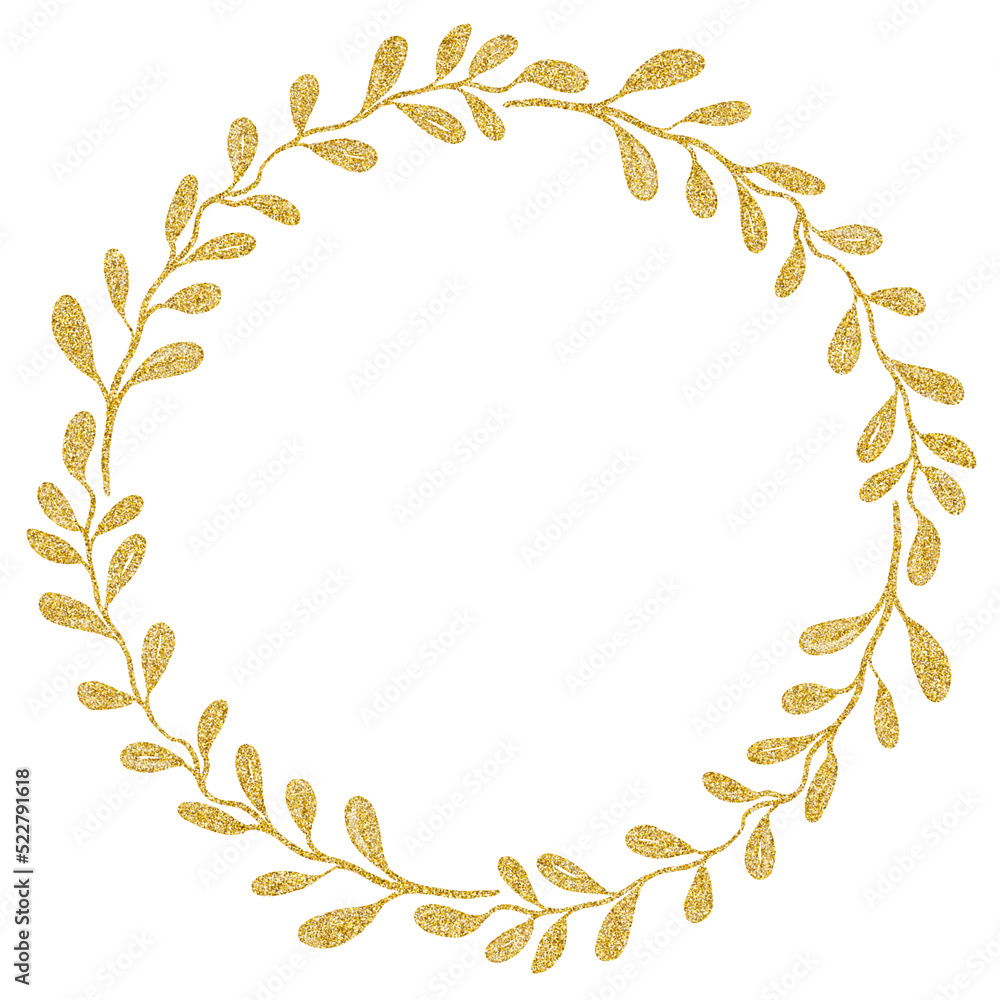 Luxury gold wreath frame Luxury gold wreath frame