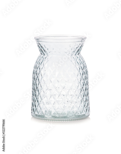 glass vase isolated on white background