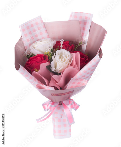 bouquet of roses isolated on white background