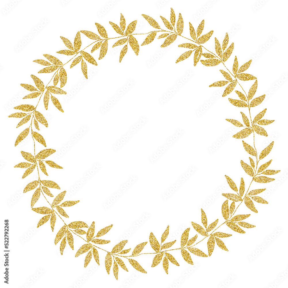 Luxury gold wreath frame Luxury gold wreath frame