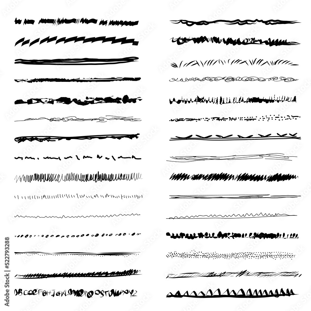 Lines, underlines for use as element in design. Stock Vector | Adobe Stock