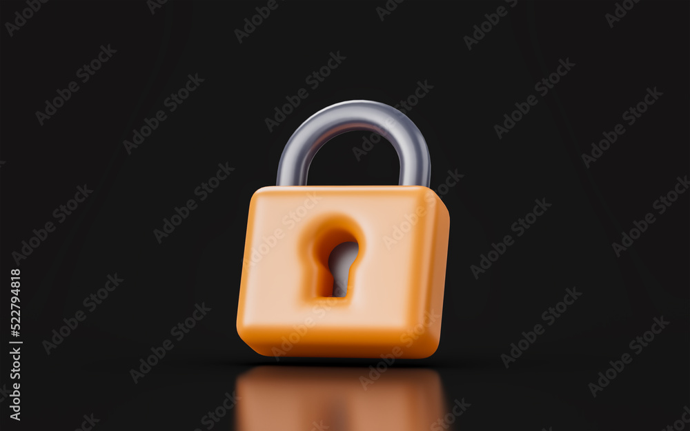 lock sing on dark background 3d render concept for protection safeguard security lock sing on dark background 3d render concept for protection safeguard security