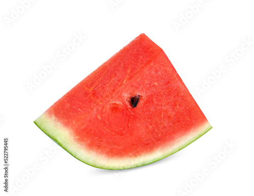 Watermelon slices isolated on a white background.
