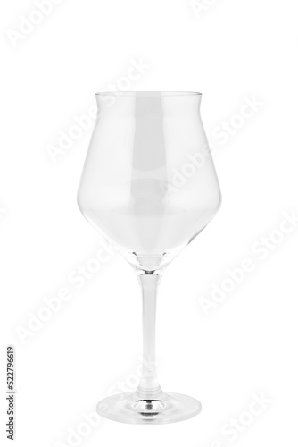 Empty beer glass isolated on white background.