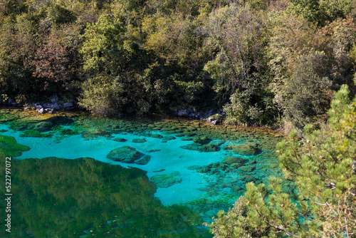 Cornino Lake near Udine Italy is a Cristal Clear Blue Colour Lake near Gemona Del Friuli and it is in a protected natural area.