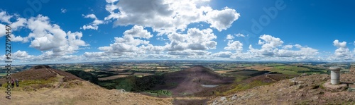Eildons panorama from the middle Eildon, Melrose, Scotland