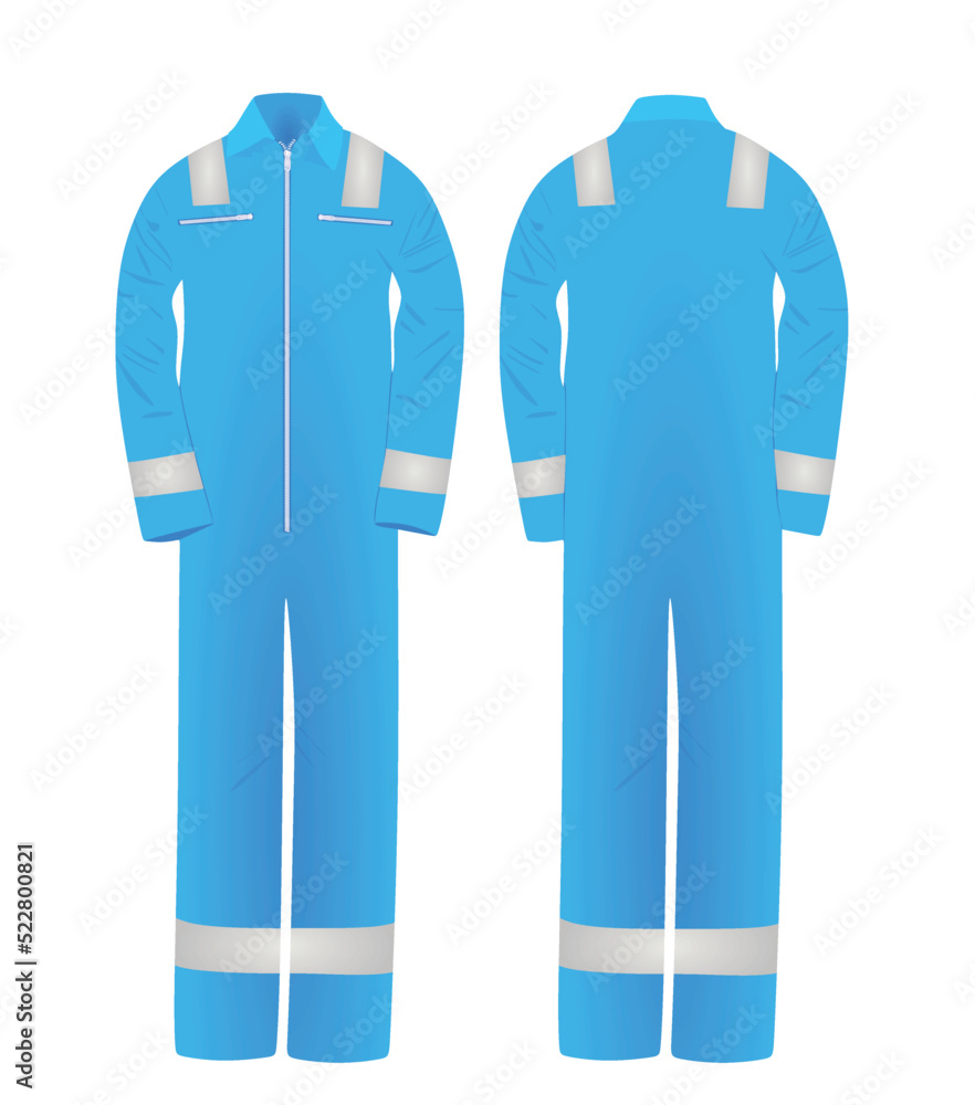 Naklejka premium Blue reflective uniform. vector illustration