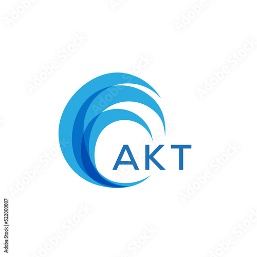 AKT letter logo. AKT blue image on white background. AKT Monogram logo design for entrepreneur and business. . AKT best icon.
