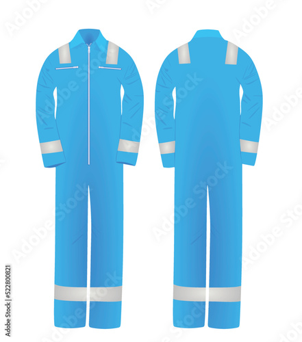 Blue reflective uniform. vector illustration