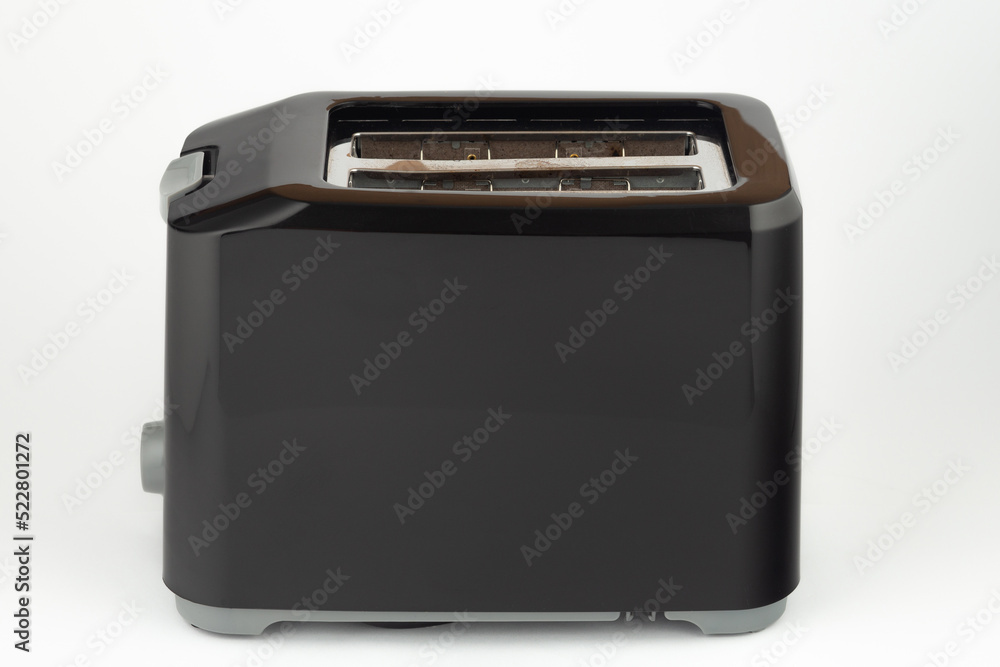 Empty black toaster isolated on white background Empty black toaster isolated on white background