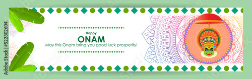 Vector illustration for Happy Onam greeting photo