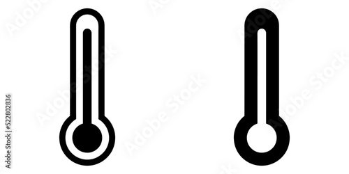 ofvs79 OutlineFilledVectorSign ofvs - thermometer vector icon . isolated transparent - high temperature scale sign . climate change . black outline and filled version . AI 10 / EPS 10 . g11389
