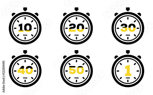 stopwatch icon in different style vector illustration. two colored and black stopwatch vector icons designed in filled, outline, line and stroke style can be used for web, mobile, ui