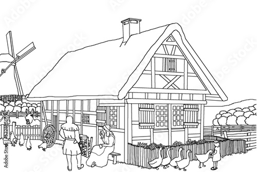 Принти на полотні Bauernhaus