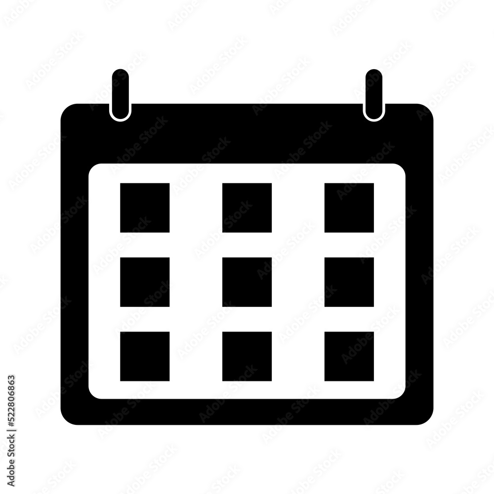 Calender icon. Symbol for time schedule icon on a white background. Vector illustration. EPS 10. Calender icon. Symbol for time schedule icon on a white background. Vector illustration. EPS 10.