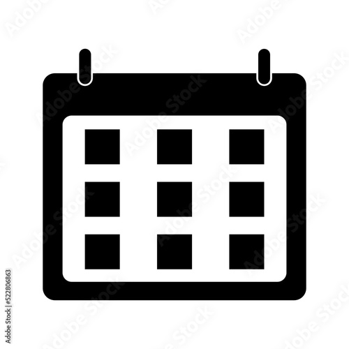 Calender icon. Symbol for time schedule icon on a white background. Vector illustration. EPS 10.