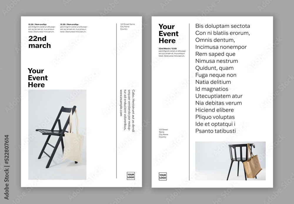 Minimalist Poster Design Layout Stock Template | Adobe Stock