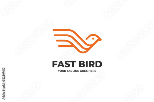 Fast Bird Delivery Courier Service Business Logo
