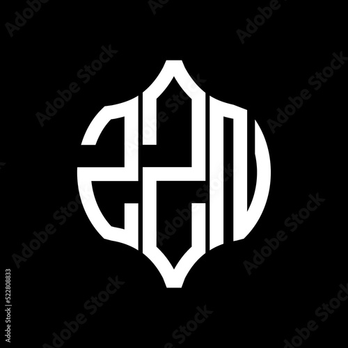 ZZN letter logo. ZZN best black background vector image. ZZN Monogram logo design for entrepreneur and business.
 photo