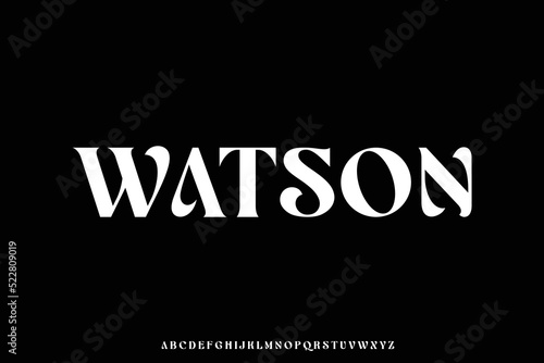 Elegant luxury natural curved display font vector