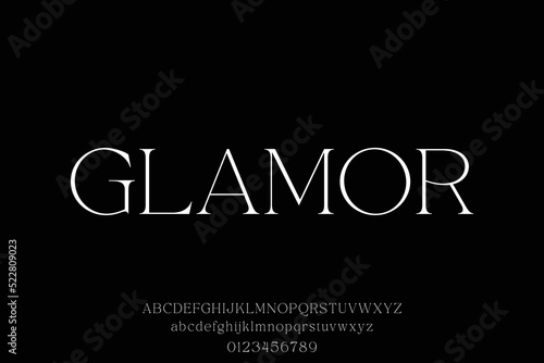 Elegant luxury minimalist serif font vector