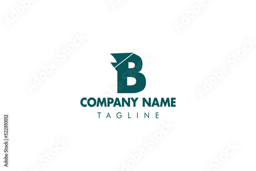 B kite icon Business logo design eps 10