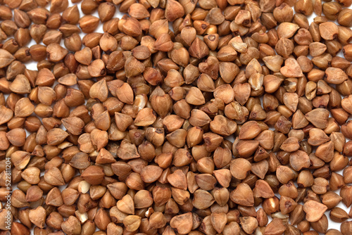 Buckwheat on a white background.