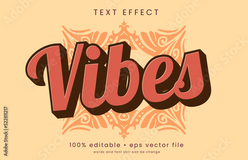 Good vibes only motivational text effect with retro 80's design style typography