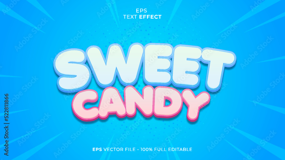 Sweet candyEditable text effect font