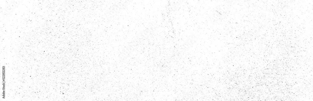 Distressed black texture overlays subtle grain texture on white concrete grunge background. White marble grungy background on cement floor texture.