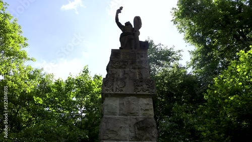 Memorial site on the place of plane crash of aviators Stanislaw Wigura and Franciszek Zwirko, Czech Republic, 4k photo