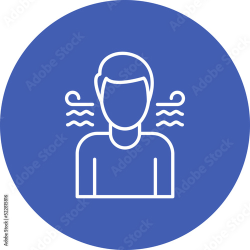 Bad Breath Line Two Color Icon