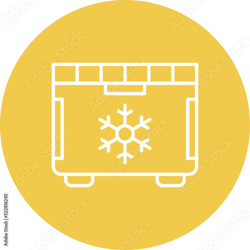Freezer Line Two Color Icon