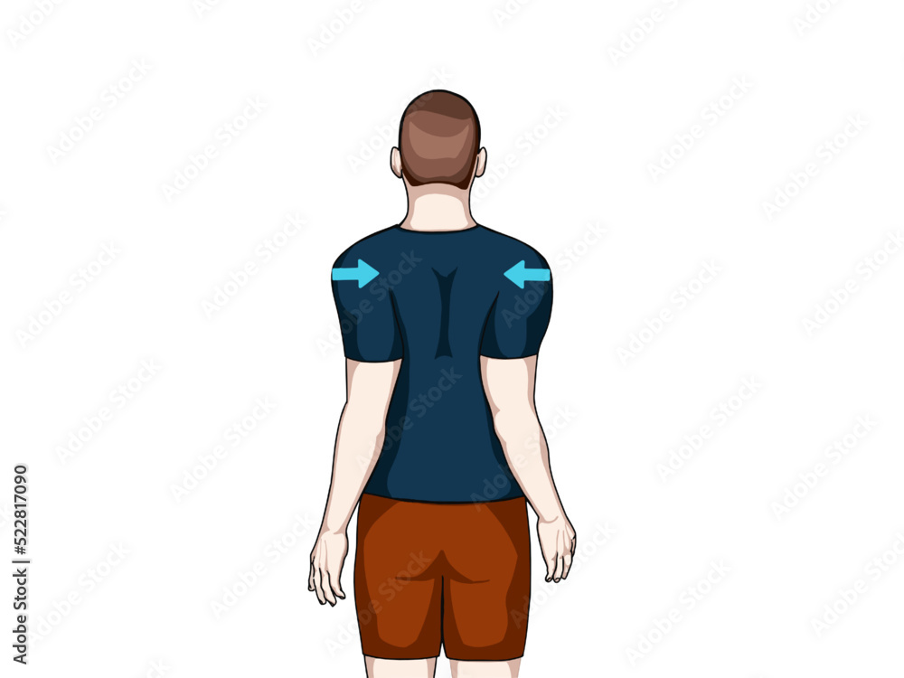 Exercise position illustration for neck pain (neck joint). Exercise 2 Exercise position illustration for neck pain (neck joint). Exercise 2