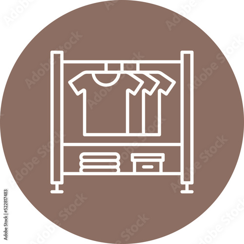 Clothes Hanger Line Two Color Icon