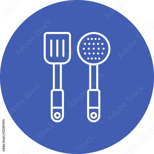 Spatula Line Two Color Icon