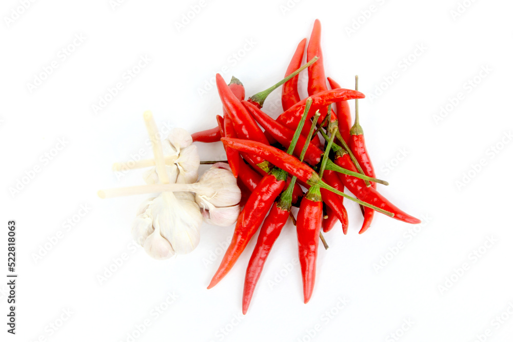 red hot chili peppers and garlic
