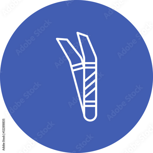 Tweezers Line Two Color Icon