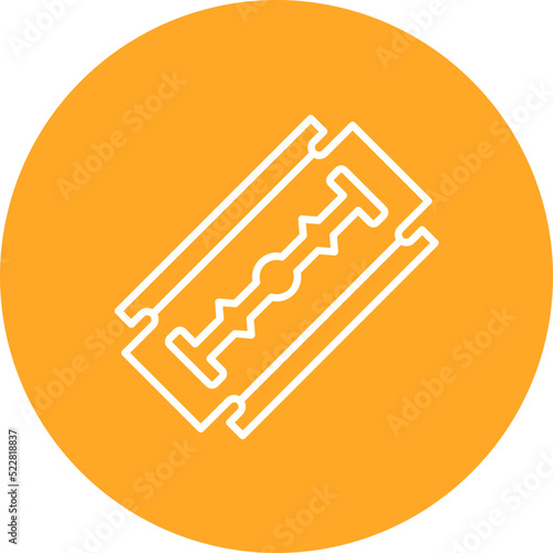 Razor Blade Line Two Color Icon