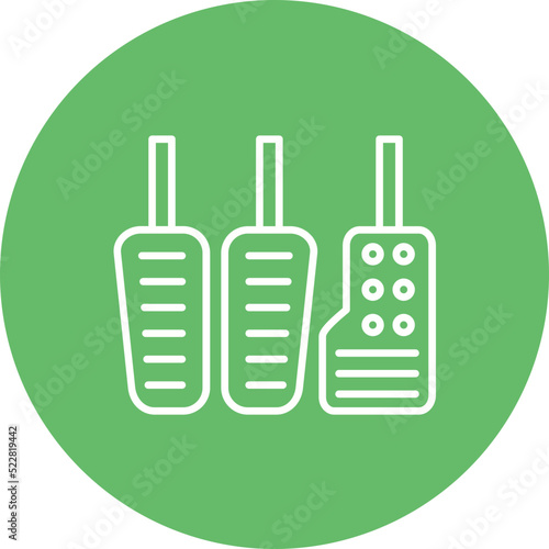 Pedals Line Two Color Icon