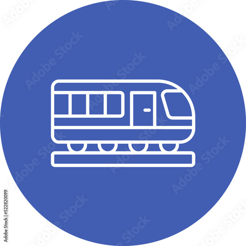 Train Line Two Color Icon