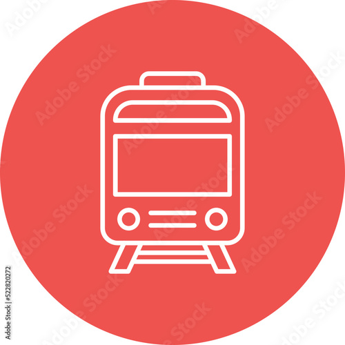 Train Line Two Color Icon