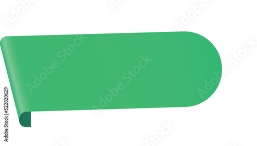 vector illustration of green colored label banner on white background