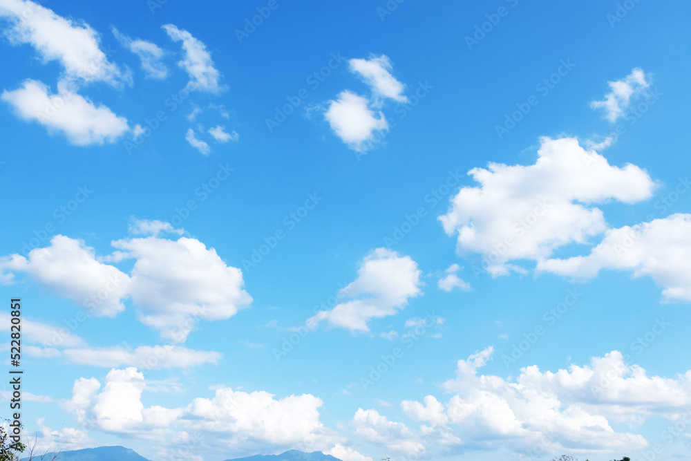 Blue sky and white cloud on a sunny day - skyscape & Cloudscape, beautiful blue sky for background Blue sky and white cloud on a sunny day - skyscape & Cloudscape, beautiful blue sky for background