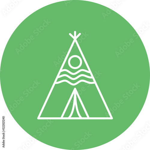 Wigwam Line Two Color Icon