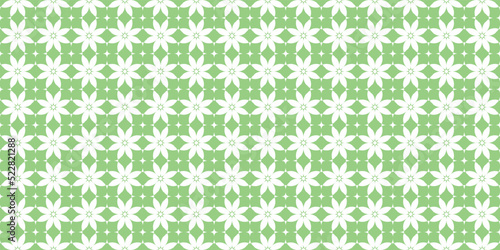 illustration of vector background with green colored flower pattern 
