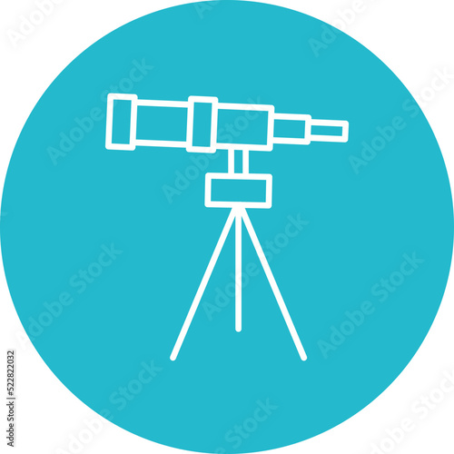 Telescope Line Two Color Icon
