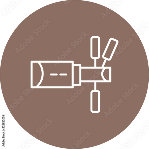 Hubble Telescope Line Two Color Icon