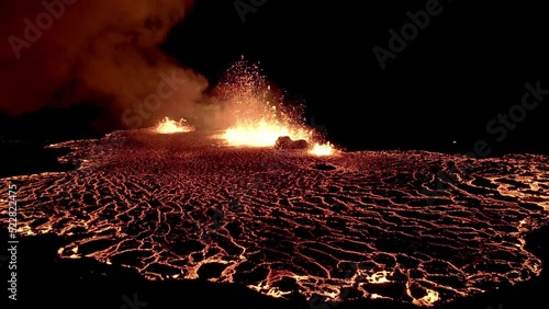 Meradalir Eruption of Fagradalsfjall Volcano in Iceland 2022 photo